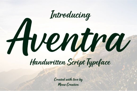Aventra Typeface: A Modern Script for Branding