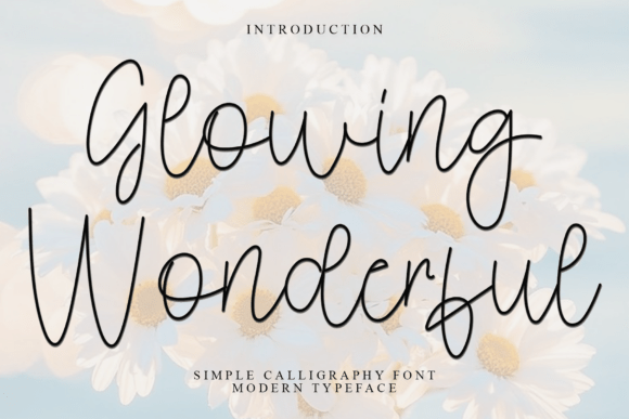 Glowing Wonderful Font for Handmade Creators