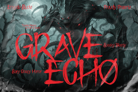 Grave Echo: A Bold Display Typeface for Editorial Impact