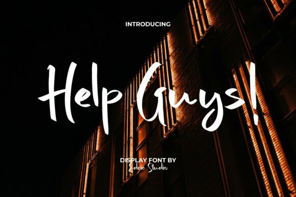 Help Guys: A Dynamic Brush Font for Bold Campaigns