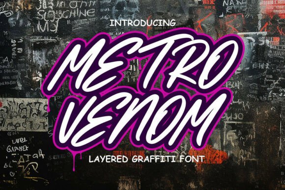Metro Venom Typeface for Bold Craft Designs