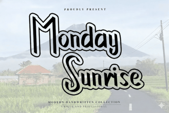 Monday Sunrise: A Cheerful Display Font for Bold Brands