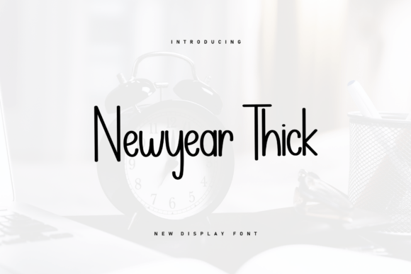Newyear Thick: A Bold Handwritten Font for Makers