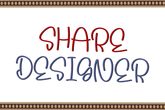 Share Designer: A Modern Script Font for Web