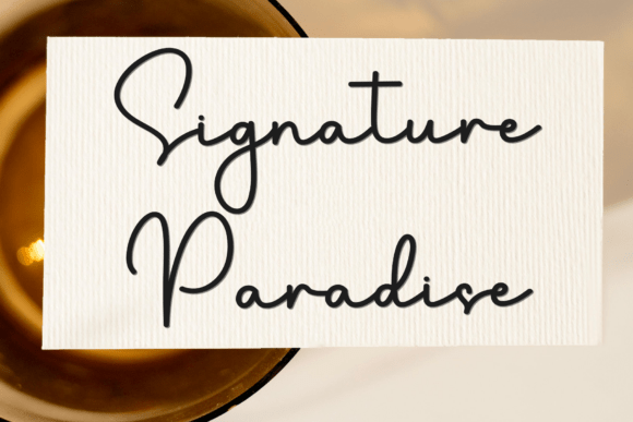 Signature Paradise Font for Branding